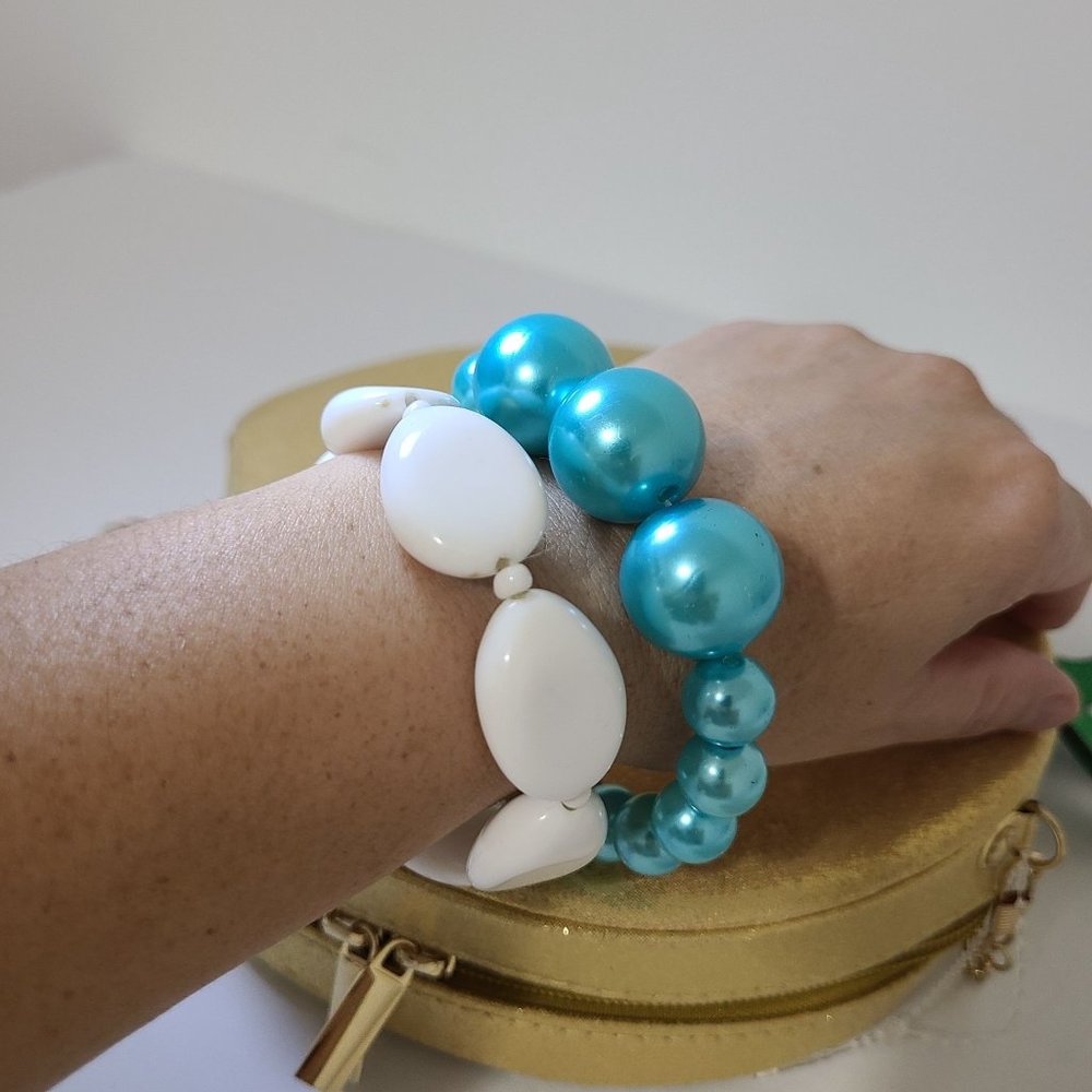 Beautiful 2 Bracelet Turquoise /white